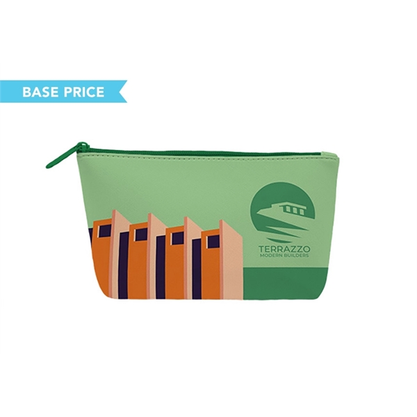 Full-color, full-bleed 1.2mm crosshatch vegan leather pouch with your choice of... from ASI 45657 Pop! Promos