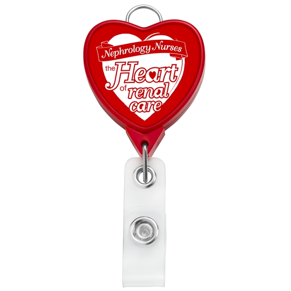 Jumbo heart retractable badge reel with lanyard attachment.... from ASI 49470 DEVARA