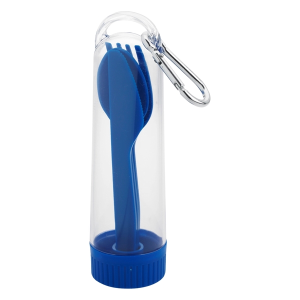 Utensil Kit with Carabiner, contains fork, spoon and knife in convenient... from ASI 61125 Hit Promotional Products / Hit®