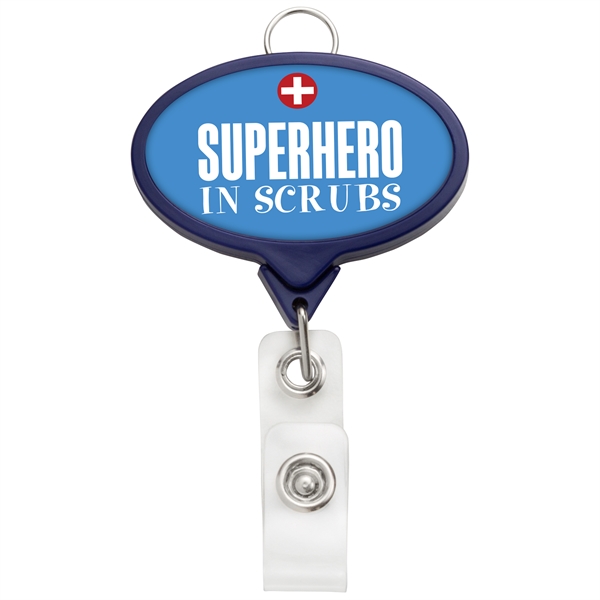 Jumbo oval badge reel with lanyard attachment.... from ASI 49470 DEVARA