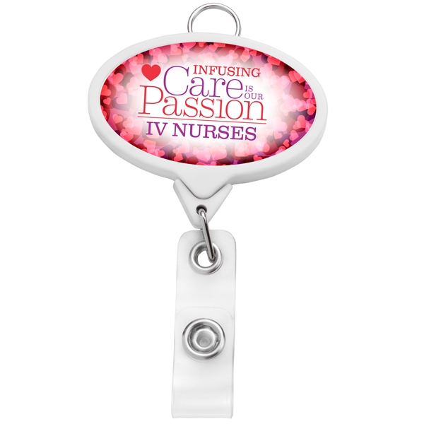 Jumbo oval badge reel with lanyard attachment.... from ASI 49470 DEVARA