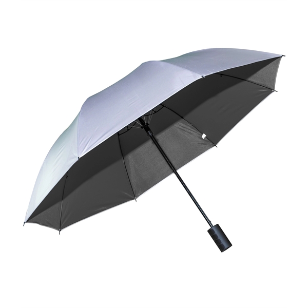 Folding umbrella with a 42" arc, auto open and UV silver... from ASI 76730 Peerless Umbrella Co Inc / Threads By Peerless