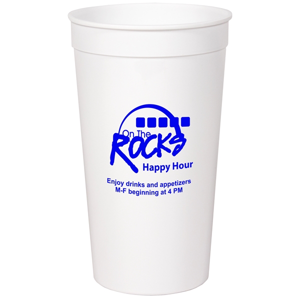 Smooth white stadium cup.... from ASI 88200 TK Sorg's - A Div of Arch Promo Group, LLC / PETITE
