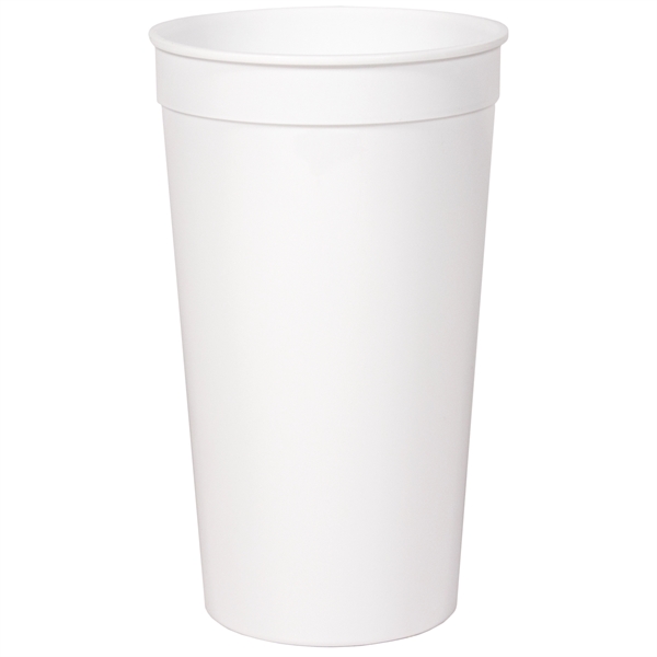 Smooth white stadium cup.... from ASI 88200 TK Sorg's - A Div of Arch Promo Group, LLC / PETITE