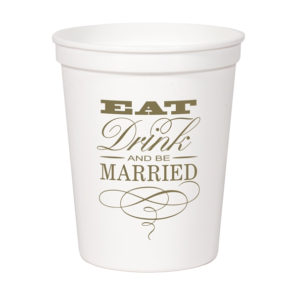 Smooth white stadium cup.... from ASI 88200 TK Sorg's - A Div of Arch Promo Group, LLC / PETITE