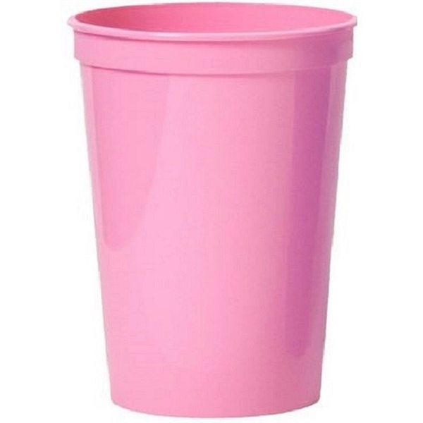Durable 12 oz. smooth wall plastic stadium cup, perfect for events... from ASI 67075 Leprechaun Promotions, LLC / Leprechaun Promotions