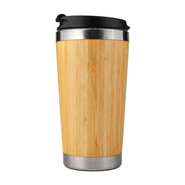 Sustainable Bamboo Travel Tumbler with Flip Top Lid... from ASI 99030 Zipline / Zipline®