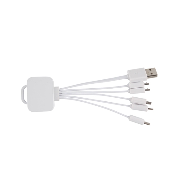 5.87" x 1.54" x 0.51" ABS plastic 6-in-1 LED charging cable... from ASI 37218 Athena Promo (tm)