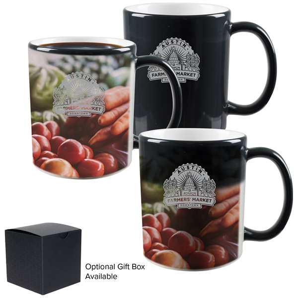 11 ounce stoneware mug with C-shaped handle and thermochromatic imprint.... from ASI 57653 Gold Bond