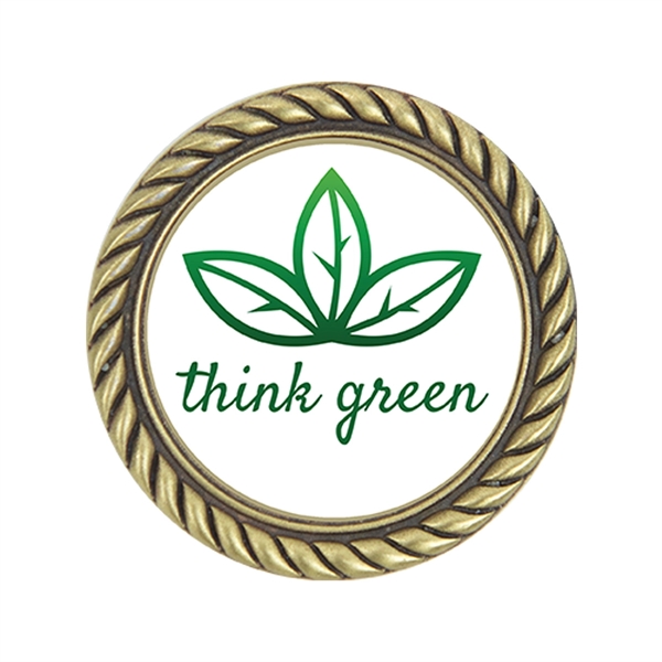 Rope border challenge coin pon with 2 popular finish choices; includes... from ASI 59080 Halls & Company