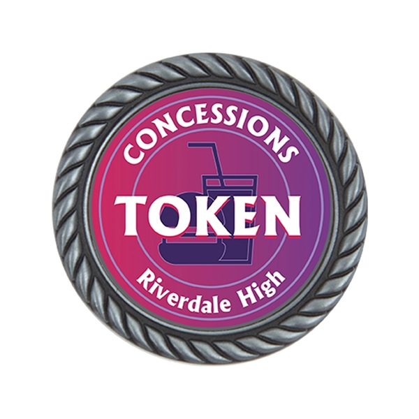 Rope border challenge coin pon with 2 popular finish choices; includes... from ASI 59080 Halls & Company