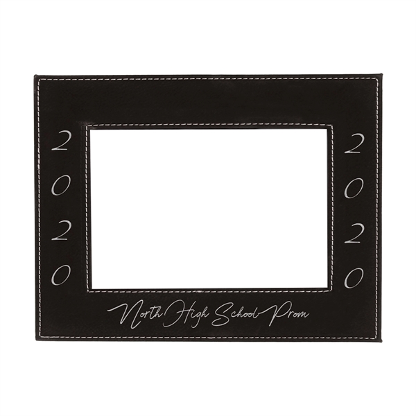 Photo frame with a built-in easel and made of leatherette material.... from ASI 59080 Halls & Company