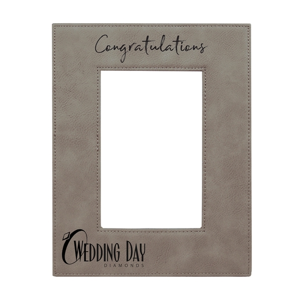 Photo frame with a built-in easel and made of leatherette material.... from ASI 59080 Halls & Company