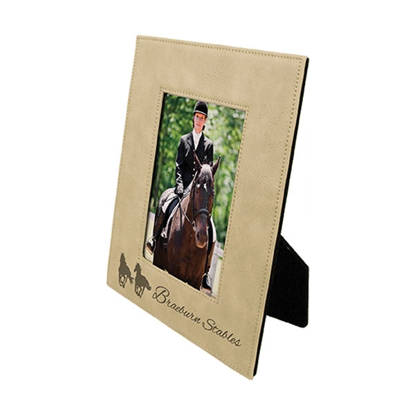 Photo frame with a built-in easel and made of leatherette material.... from ASI 59080 Halls & Company