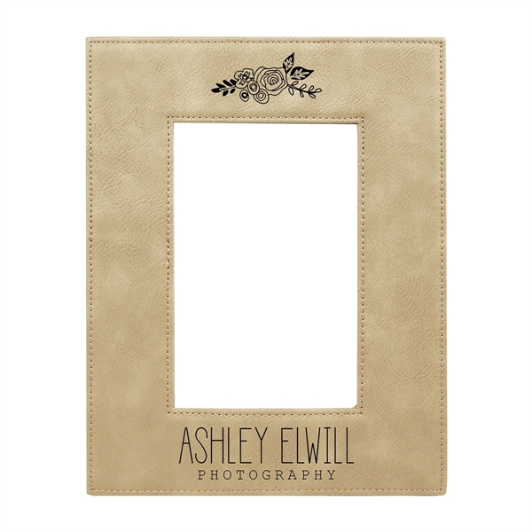 Photo frame with a built-in easel and made of leatherette material.... from ASI 59080 Halls & Company