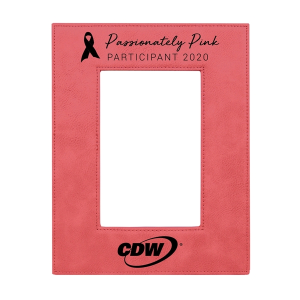 Photo frame with a built-in easel and made of leatherette material.... from ASI 59080 Halls & Company