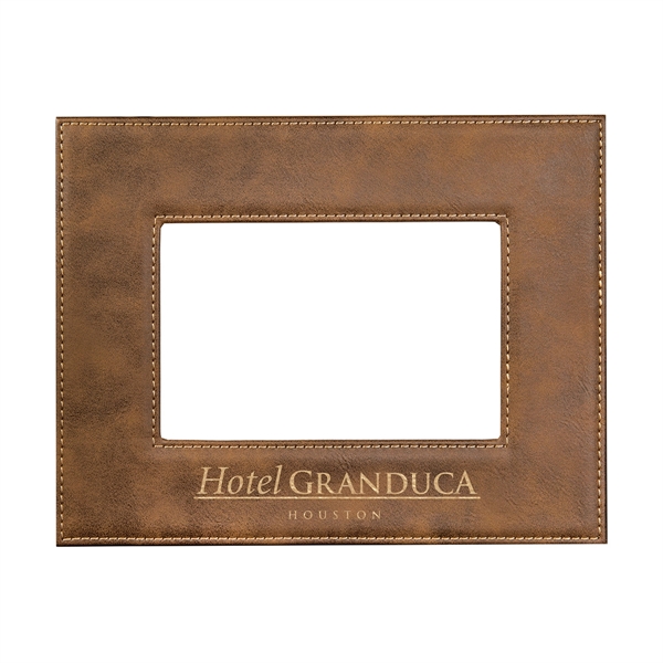 Photo frame with a built-in easel and made of leatherette material.... from ASI 59080 Halls & Company