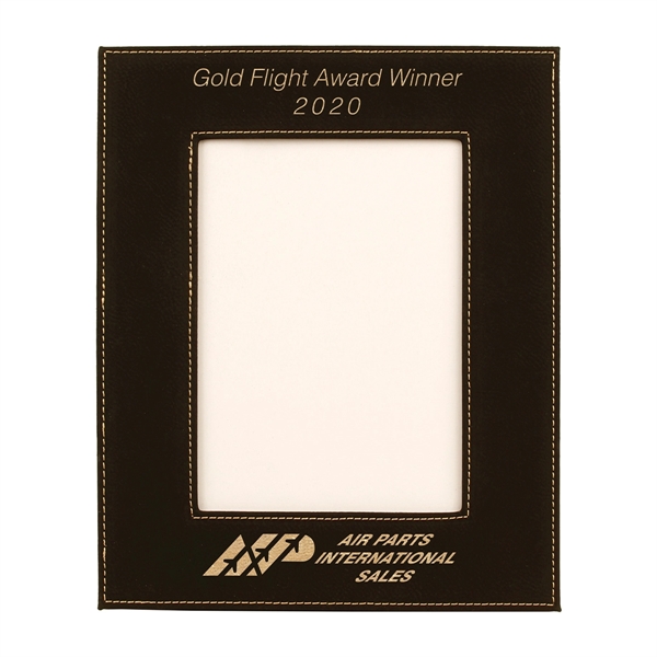 Photo frame with a built-in easel and made of leatherette material.... from ASI 59080 Halls & Company