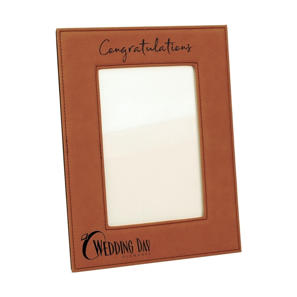 Photo frame with a built-in easel and made of leatherette material.... from ASI 59080 Halls & Company