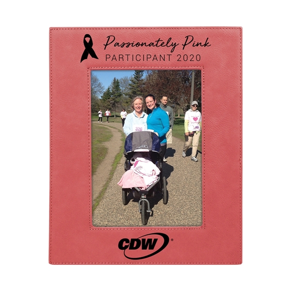 Photo frame with a built-in easel and made of leatherette material.... from ASI 59080 Halls & Company