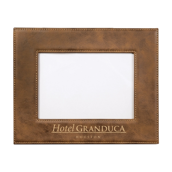 Photo frame with a built-in easel and made of leatherette material.... from ASI 59080 Halls & Company