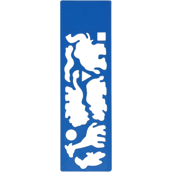 6" x 1.75" plastic jungle animals stencil ruler; includes standard/metric measuring... from ASI 59683 Harco Enterprises LTD
