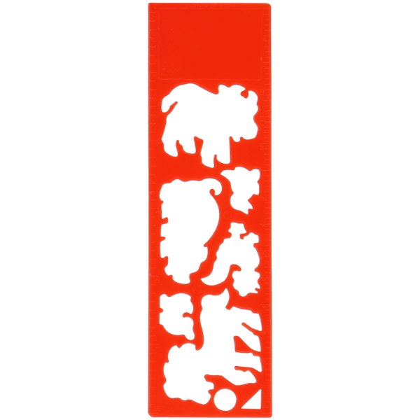 6" x 1.75" farm animal stencil ruler; includes standard/metric measuring marks... from ASI 59683 Harco Enterprises LTD