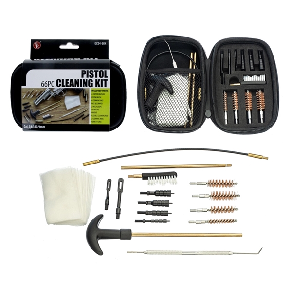 66Pc Pistol Cleaning Kit in Zippered Case... from ASI 36988 Artek USA Inc