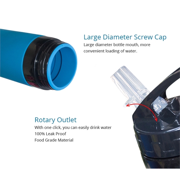 20 ounce foldable silicone bottle with strap and drinking spout.... from ASI 37218 Athena Promo (tm)