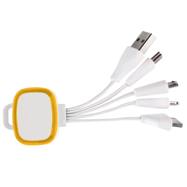6.10" x 1.57" x 0.24" ABS plastic 6-in-1 cable with USB,... from ASI 37218 Athena Promo (tm)