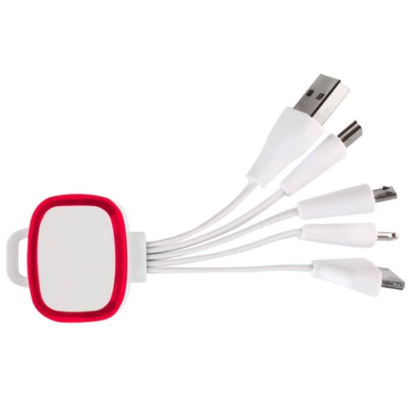 6.10" x 1.57" x 0.24" ABS plastic 6-in-1 cable with USB,... from ASI 37218 Athena Promo (tm)