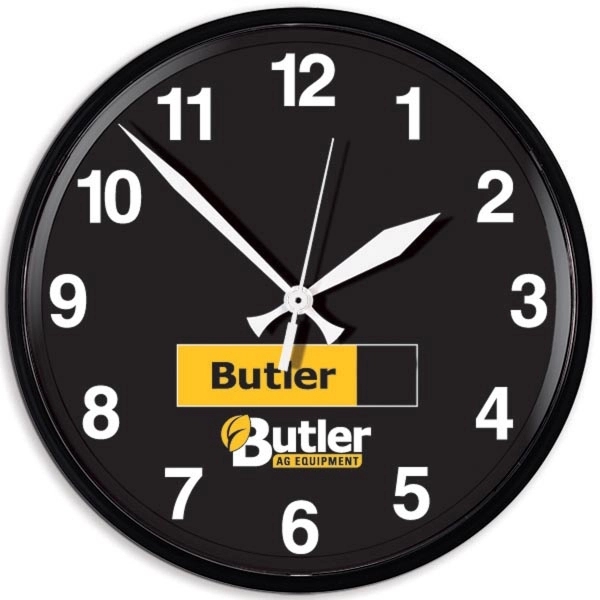 Wall clock measuring 12 3/4" diameter with a durable polystyrene case... from ASI 66390 LarLu / Display-Tec