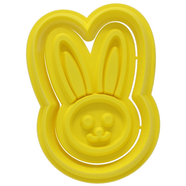 3" x 4" egg-shaped plasti cookie cutter and press combo mold... from ASI 59683 Harco Enterprises LTD