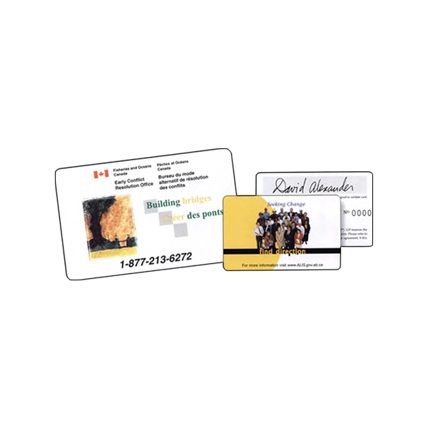 Wallet card, plastic with compressed lamination both sides and back imprint.... from ASI 87400 ArtechPro