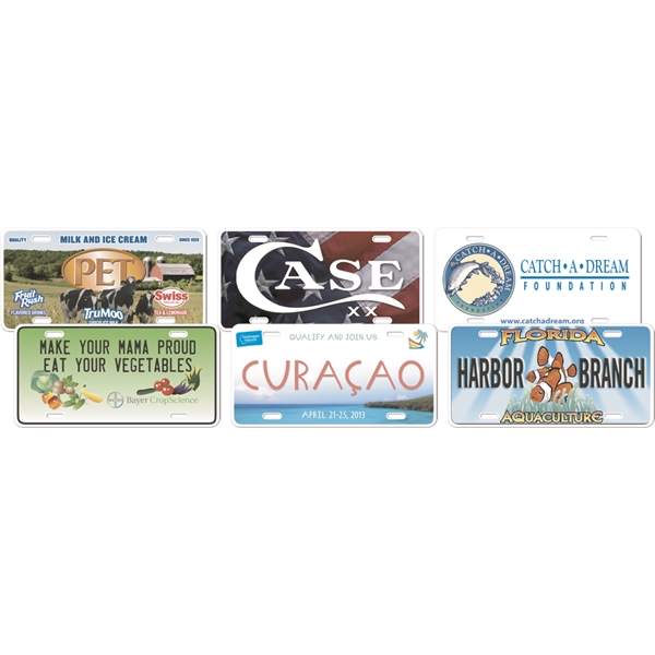 .024" FULL COLOR Aluminum License Plates are Digitally Printed and topped... from ASI 37572 Autoplate / AutoPlate