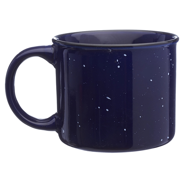 Ceramic 13 oz. camper / campfire coffee mug.... from ASI 39552 BEL Promo