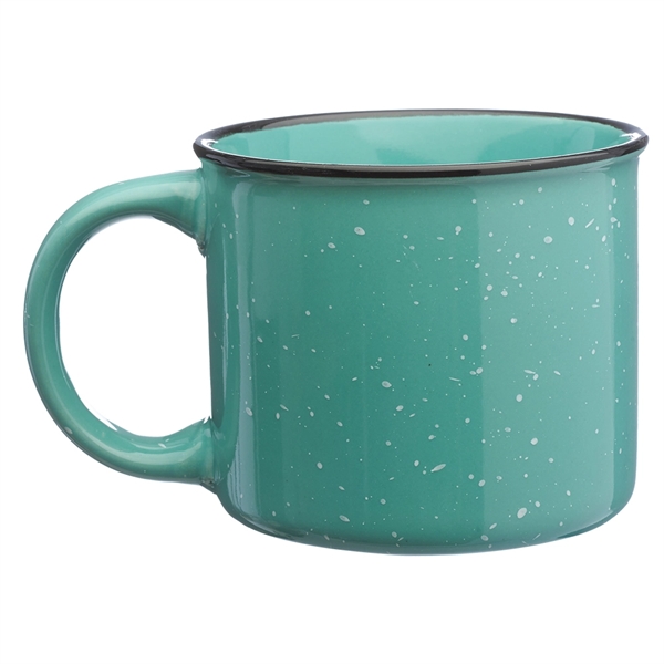 Ceramic 13 oz. camper / campfire coffee mug.... from ASI 39552 BEL Promo