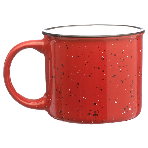 Ceramic 13 oz. camper / campfire coffee mug.... from ASI 39552 BEL Promo