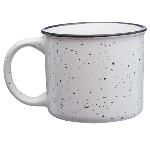 Ceramic 13 oz. camper / campfire coffee mug.... from ASI 39552 BEL Promo