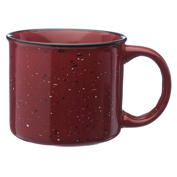 Ceramic 13 oz. camper / campfire coffee mug.... from ASI 39552 BEL Promo