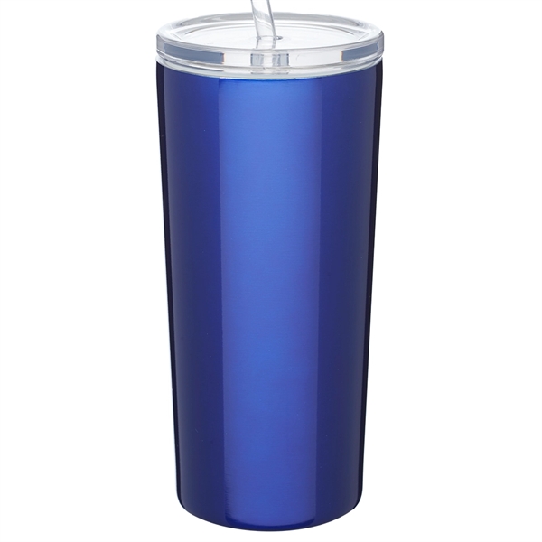 16 oz. stainless steel tumbler with double wall vacuum insulation, clear... from ASI 39552 BEL Promo