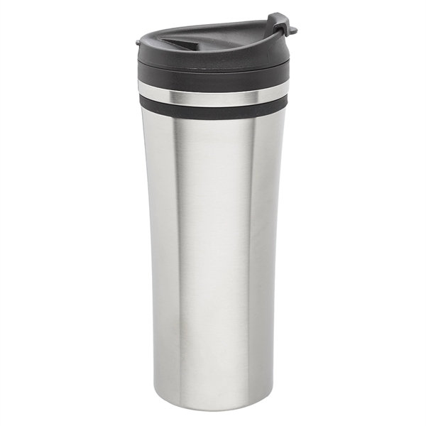 15 oz. stainless steel travel mug with insulated design, screw-on plastic... from ASI 39552 BEL Promo