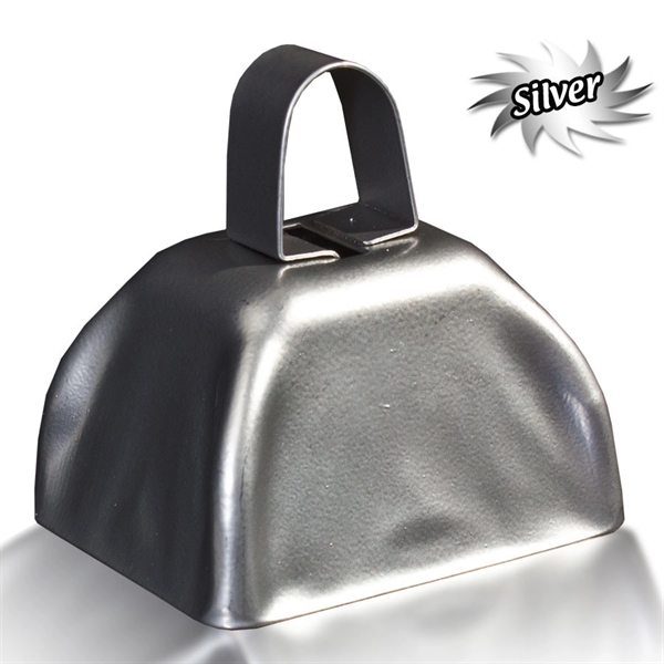 3" orange metal cowbell with loop handle.... from ASI 42016 Brighter Promotions Inc