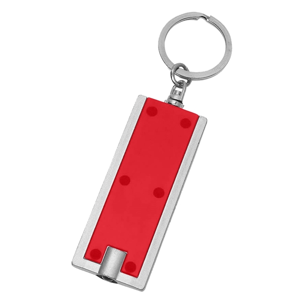 Rectangular LED keychain, batteries included, high power light beam.... from ASI 61125 Hit Promotional Products / Hit®