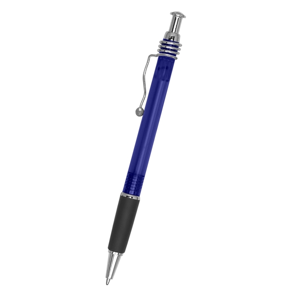 Wired plunger action pen with rubber grip for writing comfort and... from ASI 61125 Hit Promotional Products / Hit®