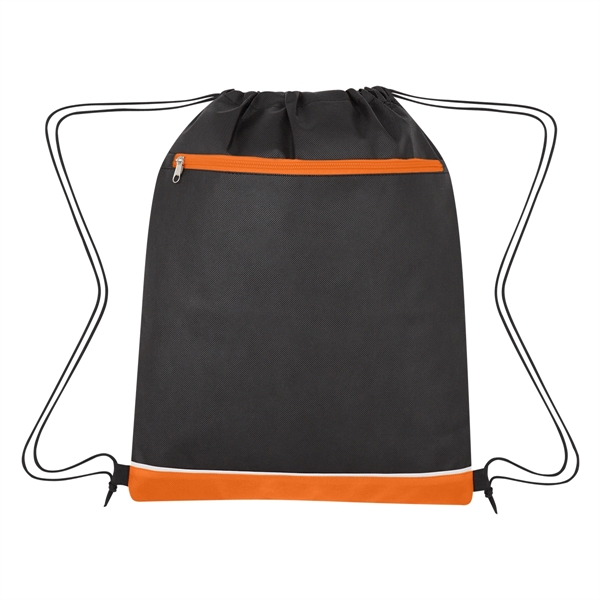 Drawstring bag made from 80-gram laminated non-woven, coated water-resistant polypropylene... from ASI 61125 Hit Promotional Products / Hit®