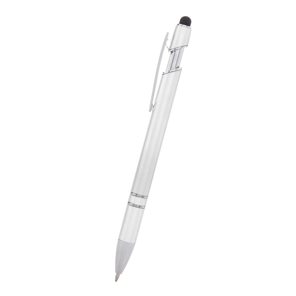 Plunger-action ballpoint pen with a stylus on top... from ASI 61125 Hit Promotional Products / Hit®