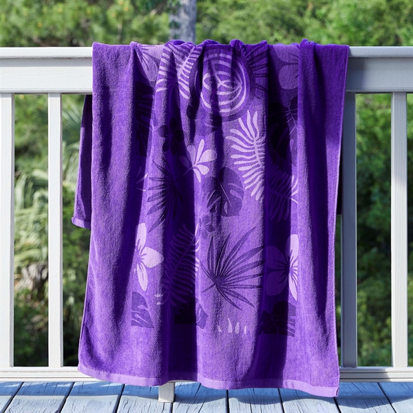 Mid-weight colored beach towel made of 100% cotton that measures 35"... from ASI 79750 Pro Towels