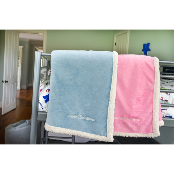 30" x 45" soft plush reversible throw blanket with micro fur... from ASI 73520 Neet Feet / Kanata Blanket