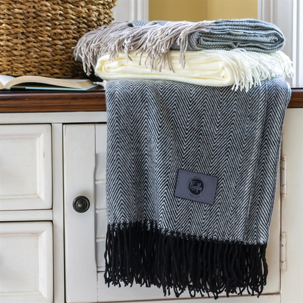 Luxurious boucle throw with fringes on each end. 50" x 60",... from ASI 73520 Neet Feet / Kanata Blanket